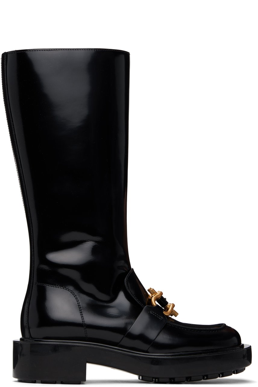 Bottega Veneta - Bottes noires à ferrure Monsieur