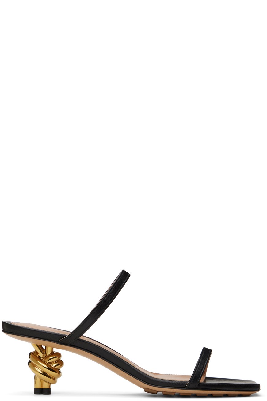 Bottega Veneta - Mules à talon à nœud emblématique noires
