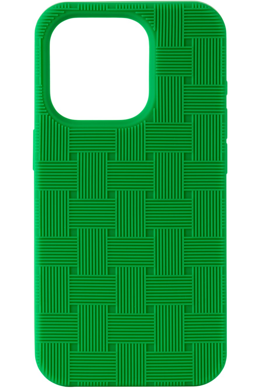 Bottega Veneta - 绿色 Intreccio iPhone 15 Pro 手机壳