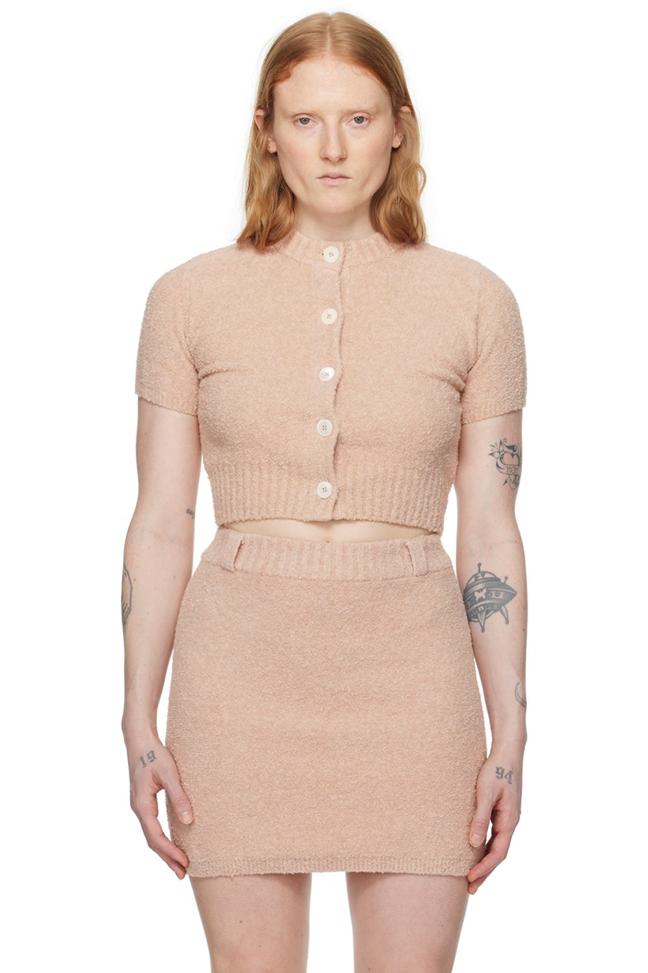 Ambush - Cardigan écourté rose