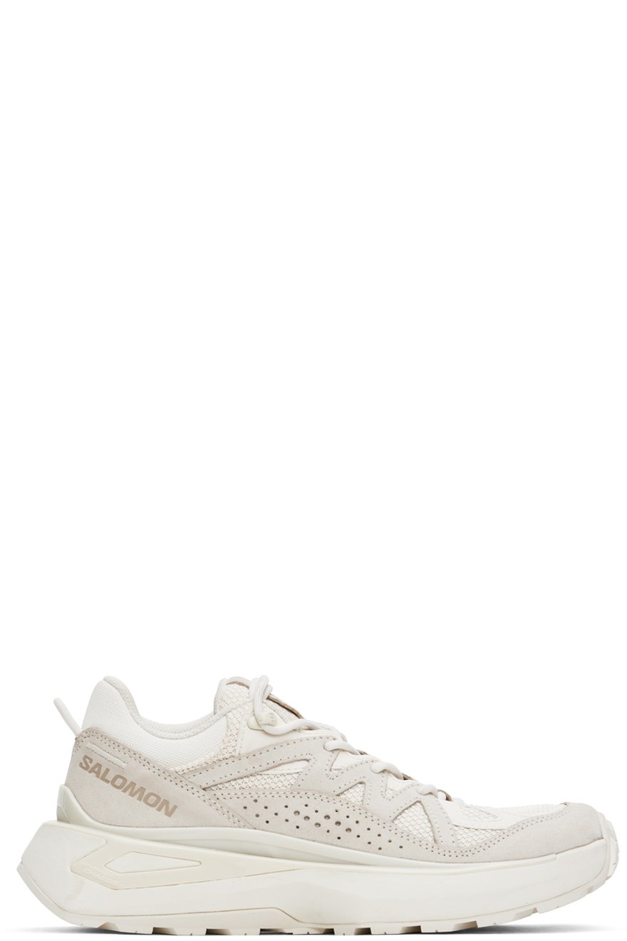 Salomon - Off-White & Beige Odyssey ELMT Low Sneakers