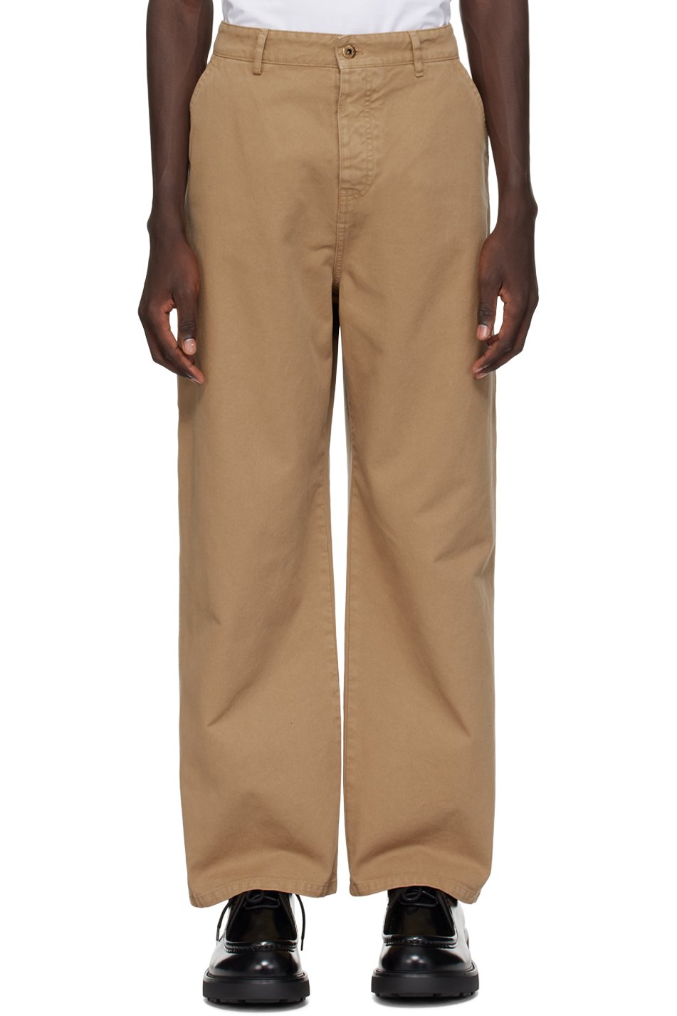 Miu Miu - Pantalon teint en plongée brun