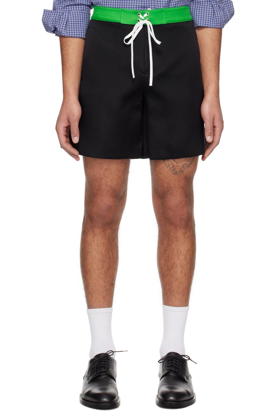 Miu Miu - Short noir à cordon coulissant