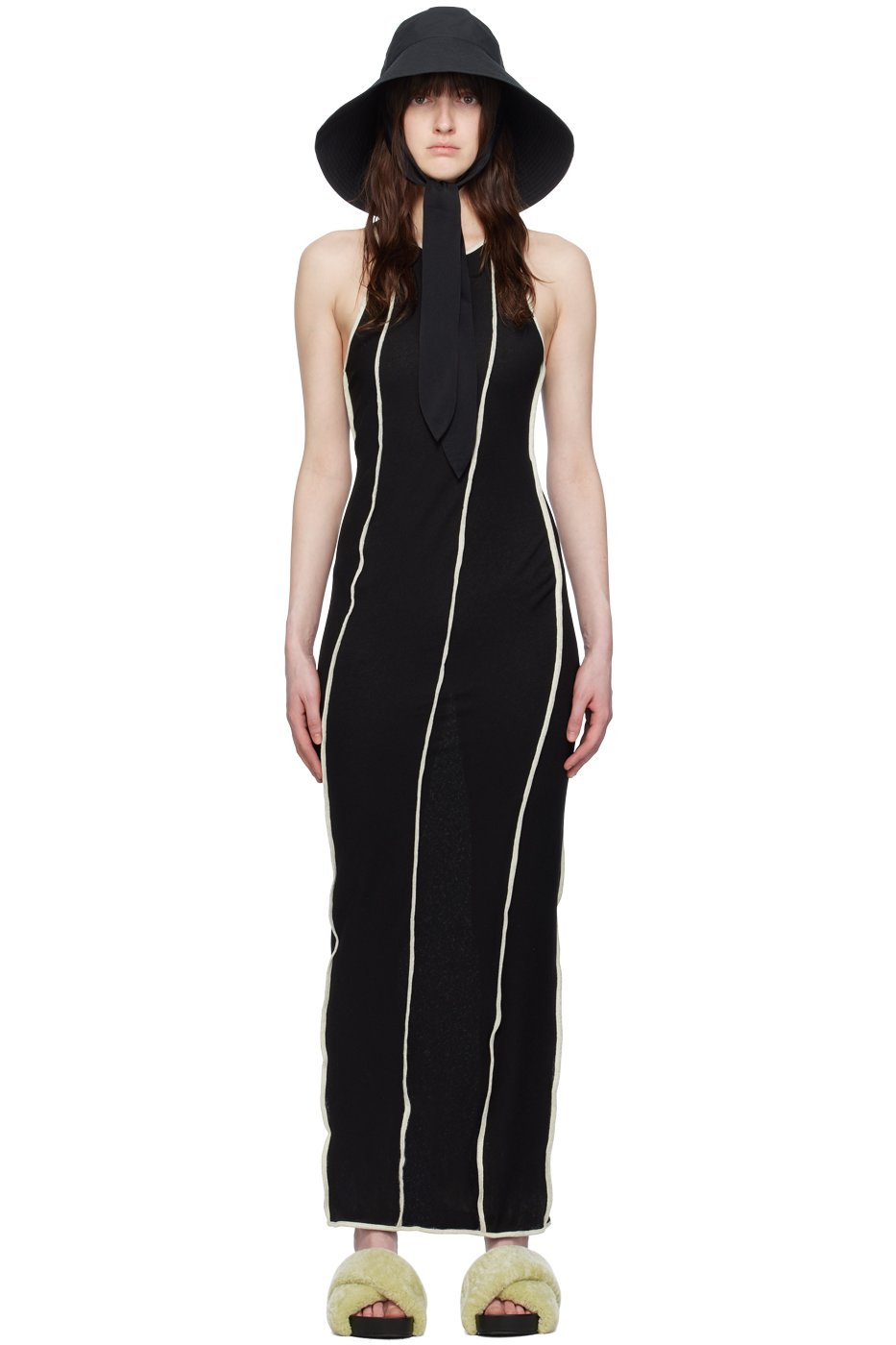 Nanushka - Robe longue Wanda noire