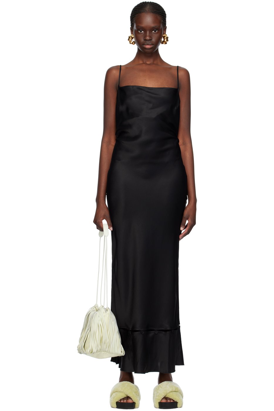 Nanushka - Robe longue Renny noire