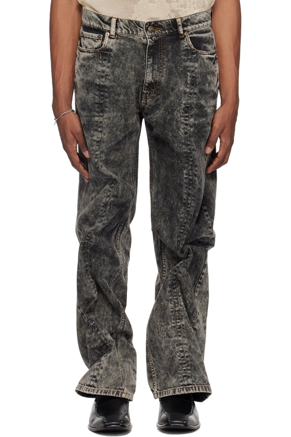 Y/Project - SSENSE Exclusive Black Jeans