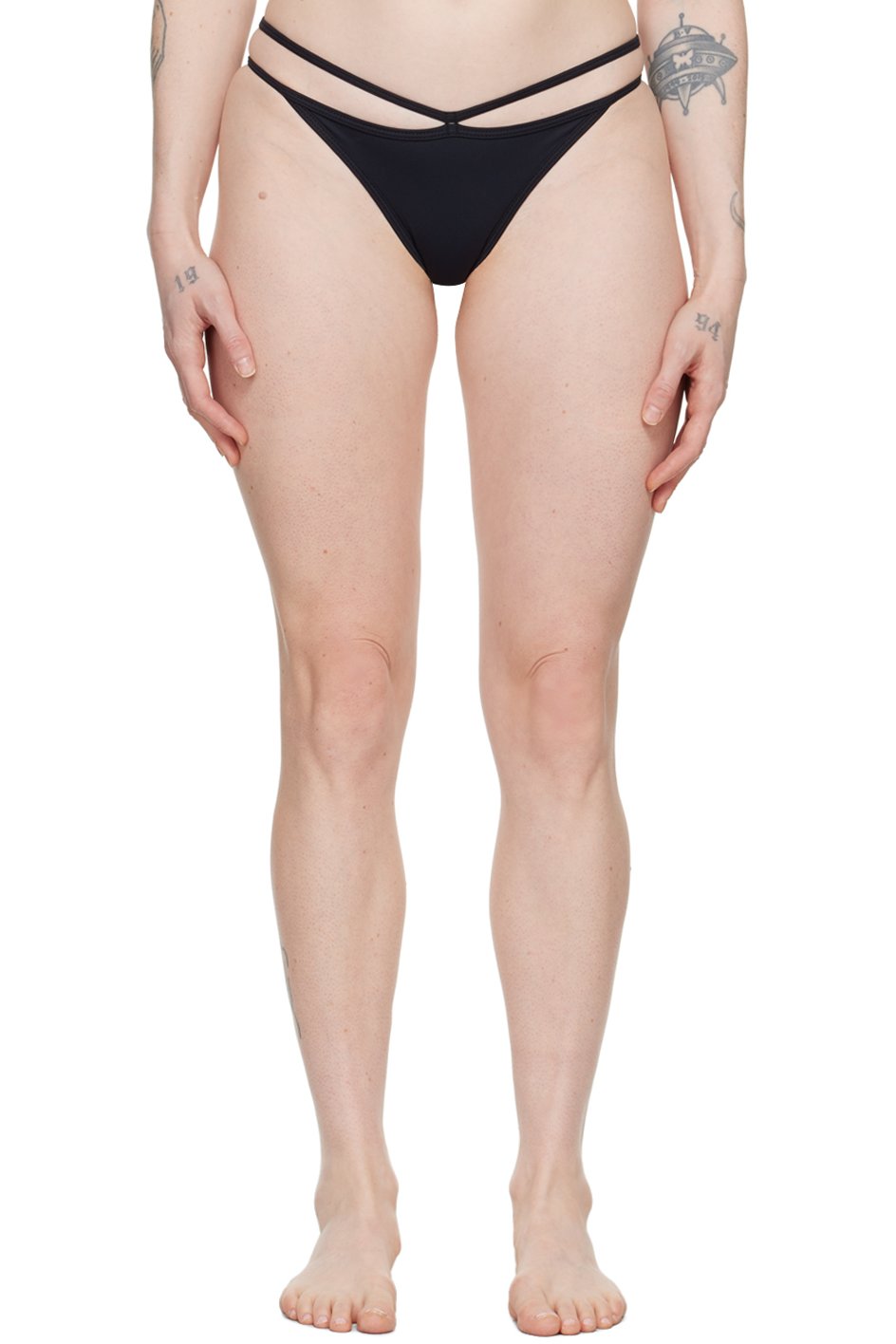 Baserange - Culotte de bikini Nida noire