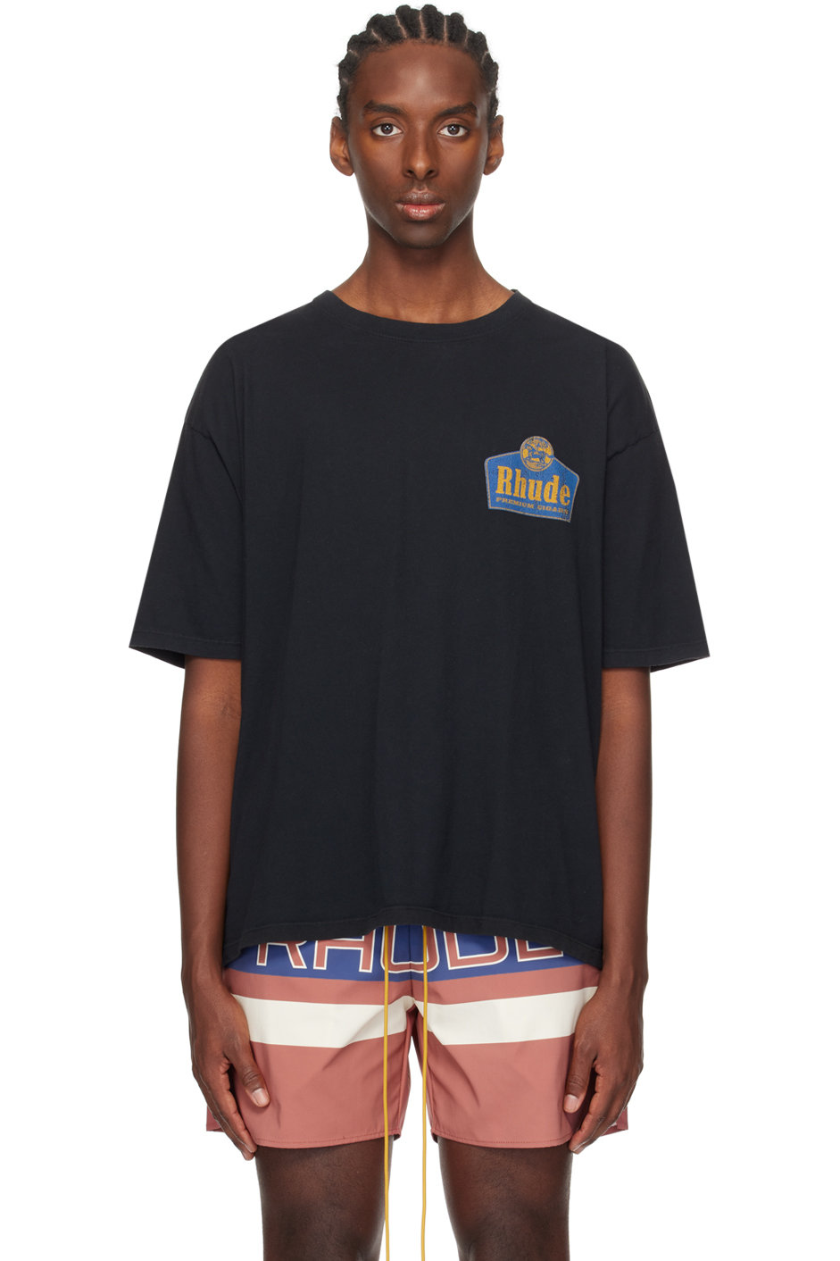 Rhude - SSENSE Exclusive Black 'Grand Cru' T-Shirt