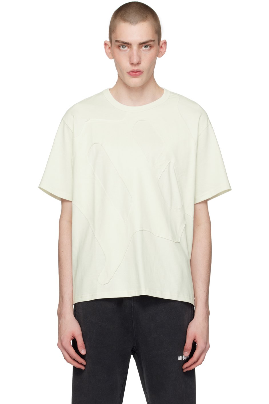 MISBHV - T-shirt blanc à appliqué à logo M