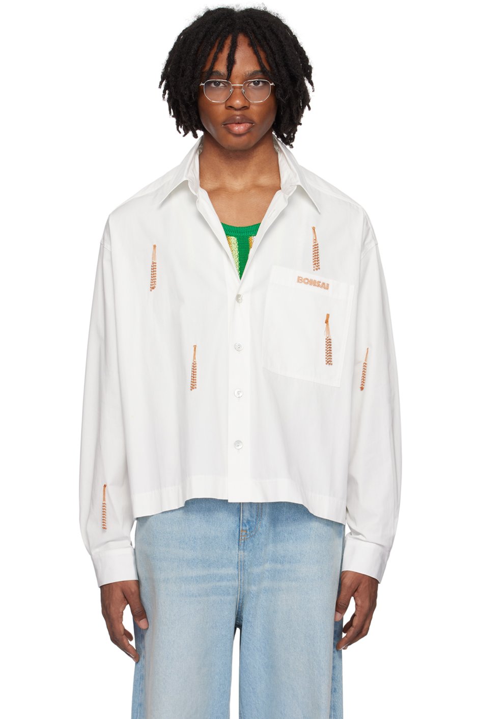 Bonsai - White Beaded Shirt