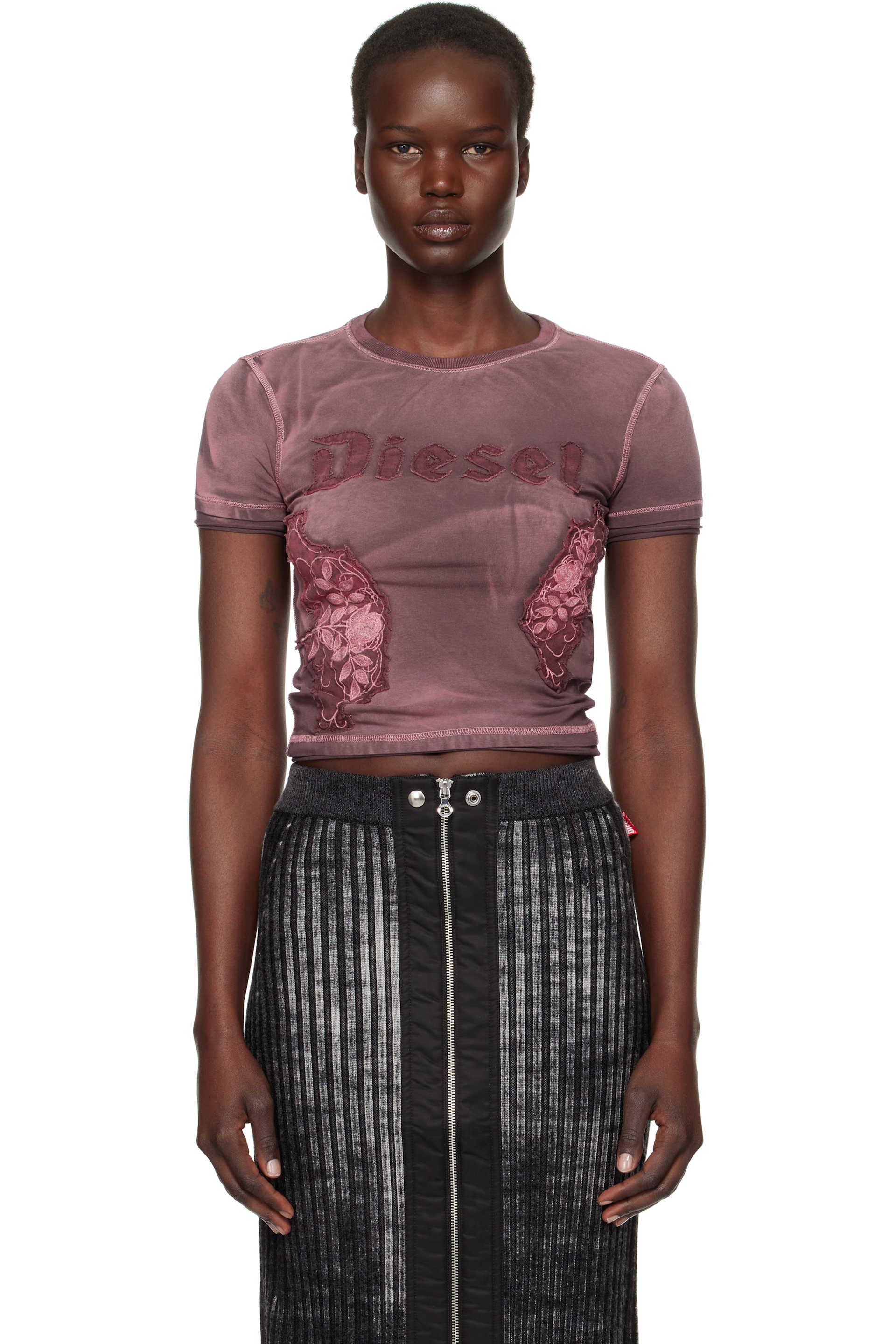 Diesel - T-shirt Uncut mauve