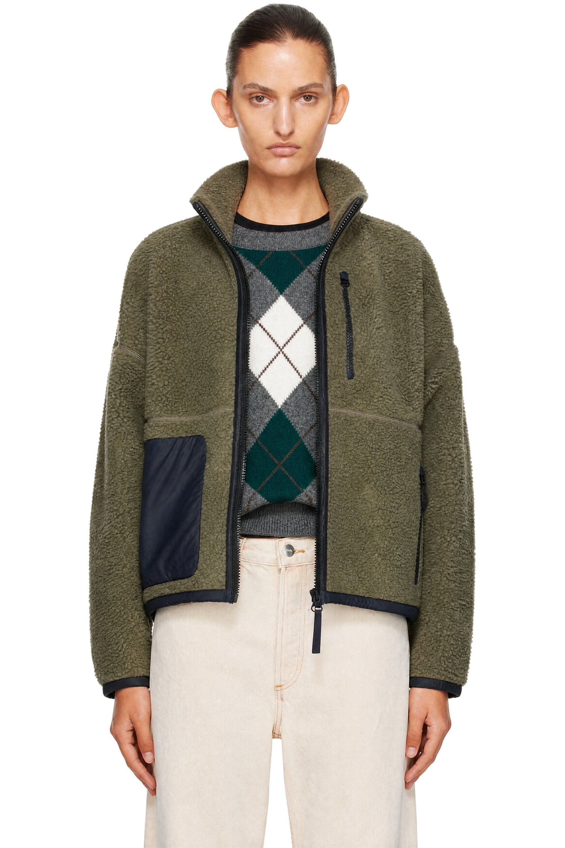Canada Goose - Khaki Simcoe Zip Up Fleece Jacket