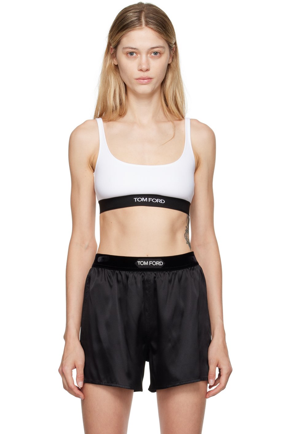 TOM FORD - Soutien-gorge blanc à logo
