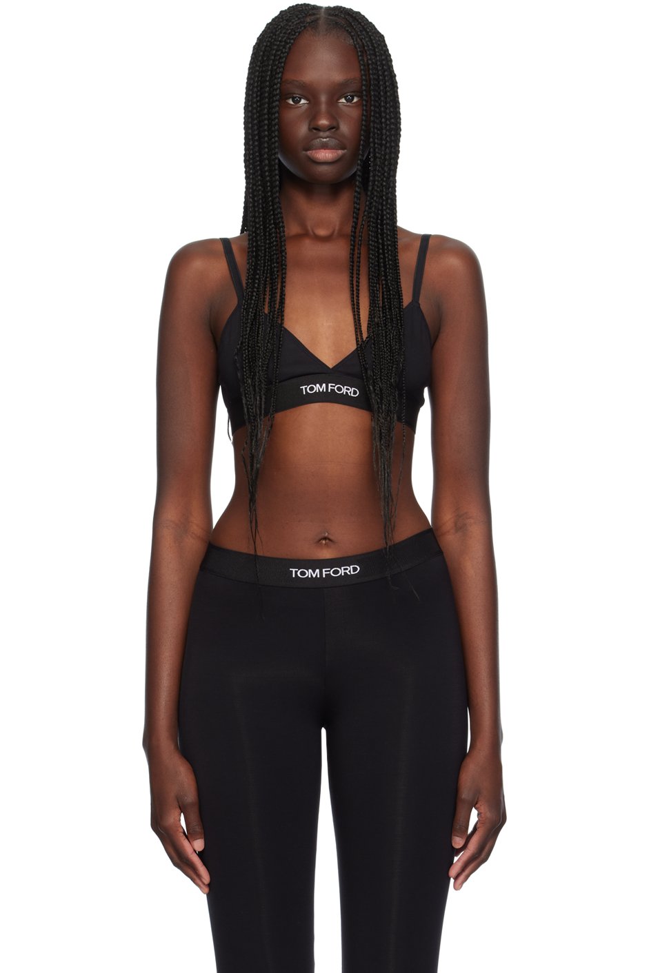 TOM FORD - Soutien-gorge noir en modal à logo