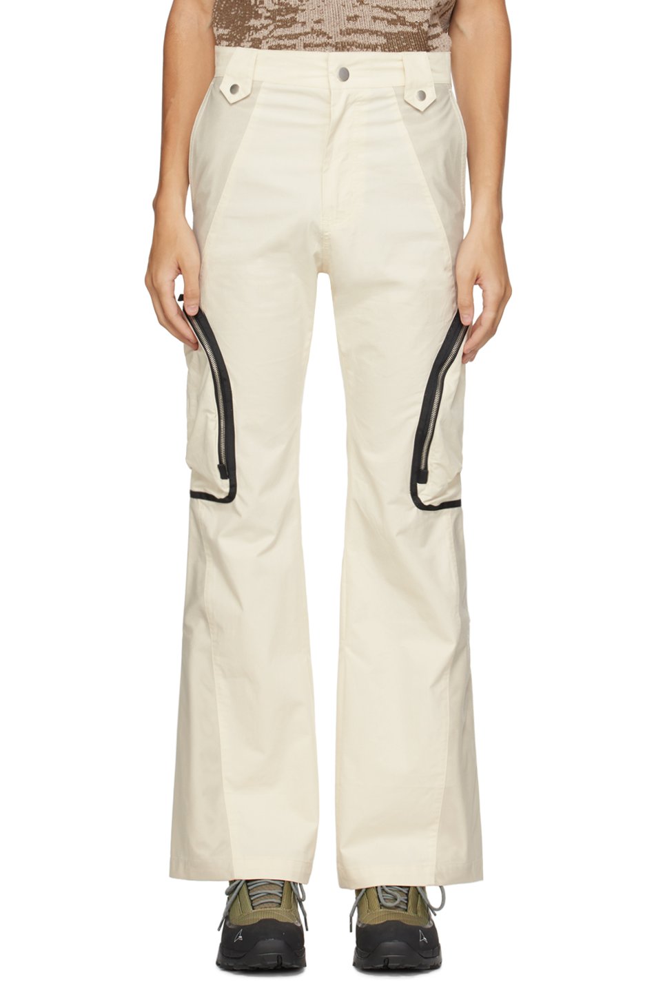 FFFPOSTALSERVICE - Off-White Paneled Cargo Pants