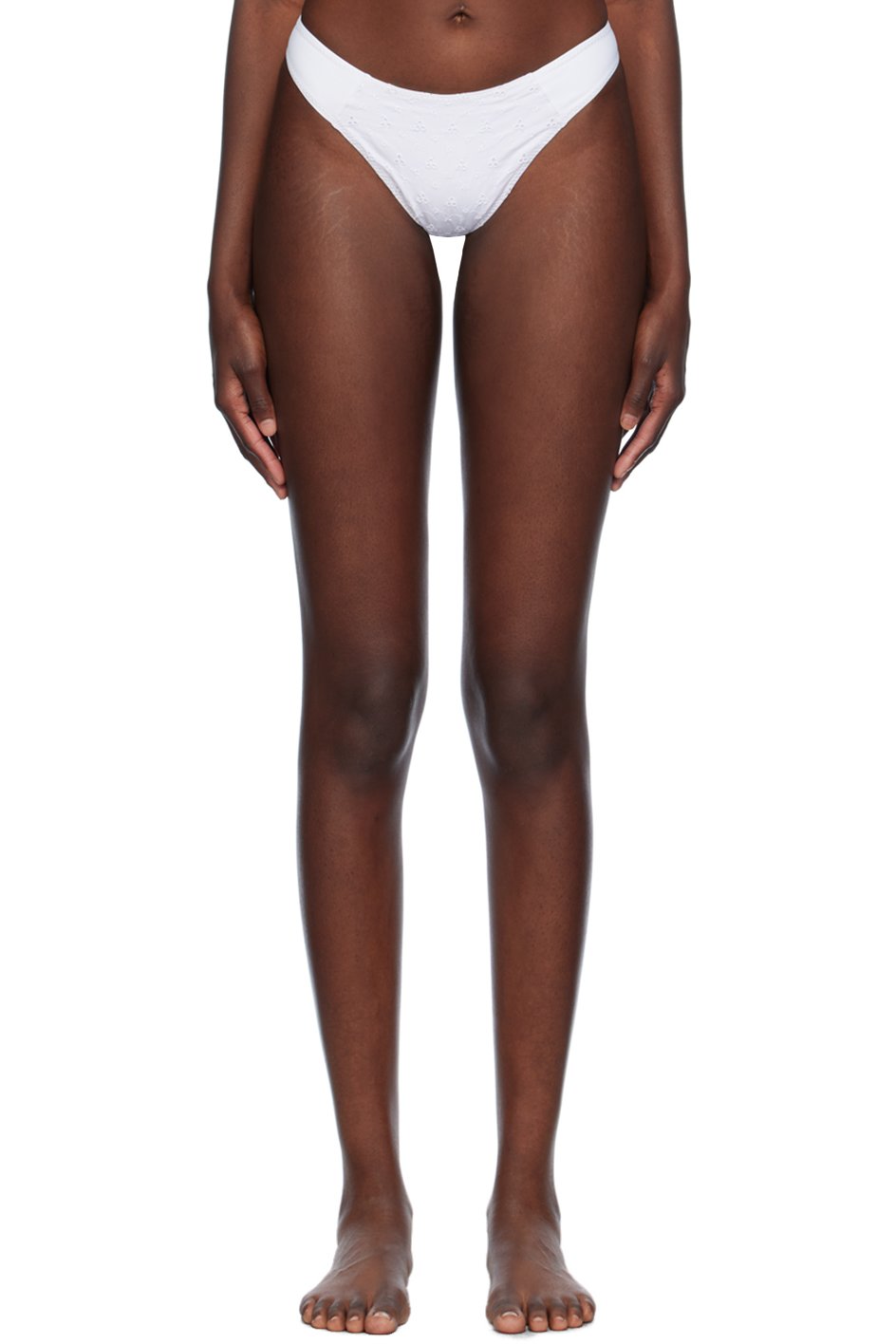 Frankies Bikinis - Culotte de bikini Dove blanche