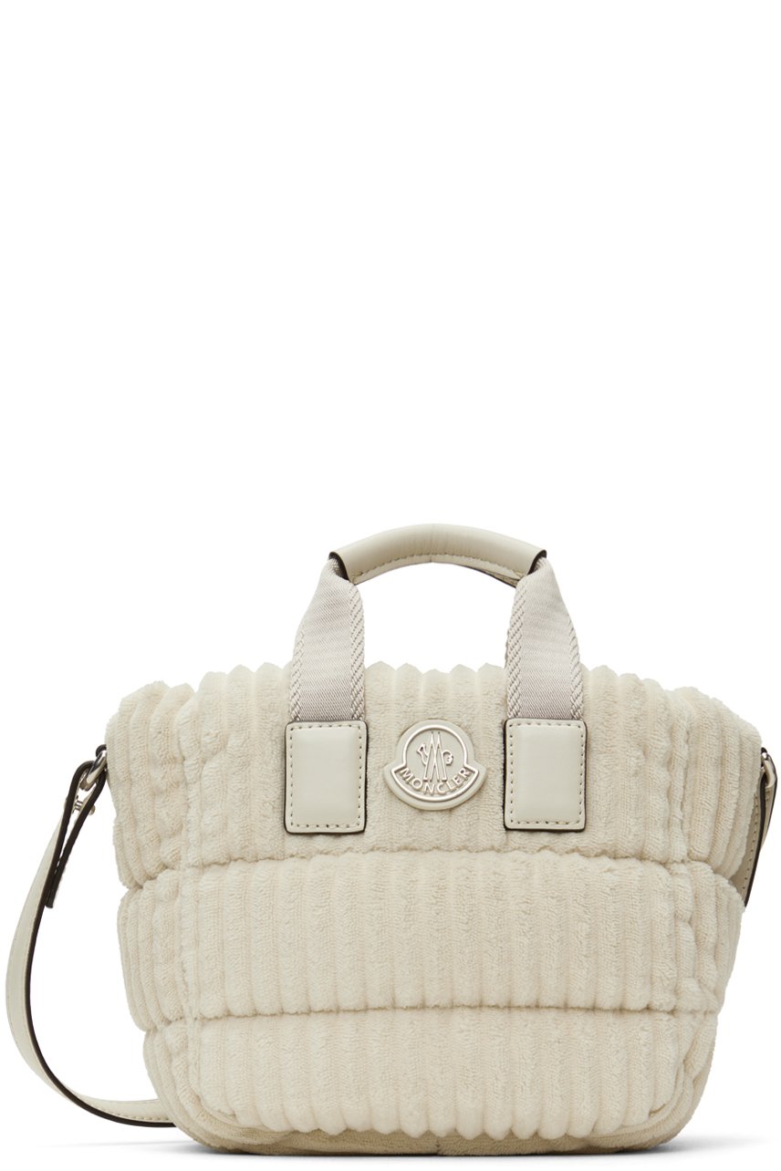 Moncler - Micro cabas Caradoc blanc cassé