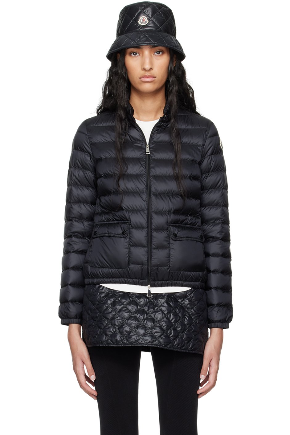 Moncler - Blouson Lans noir rembourré en duvet