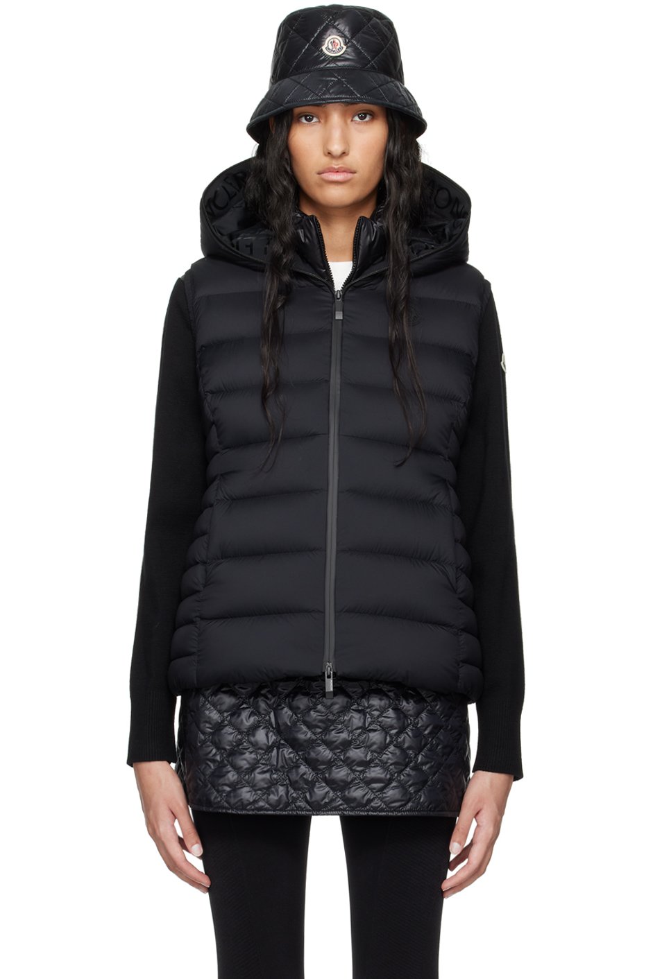 Moncler - Veste Barraux noire rembourrée en duvet