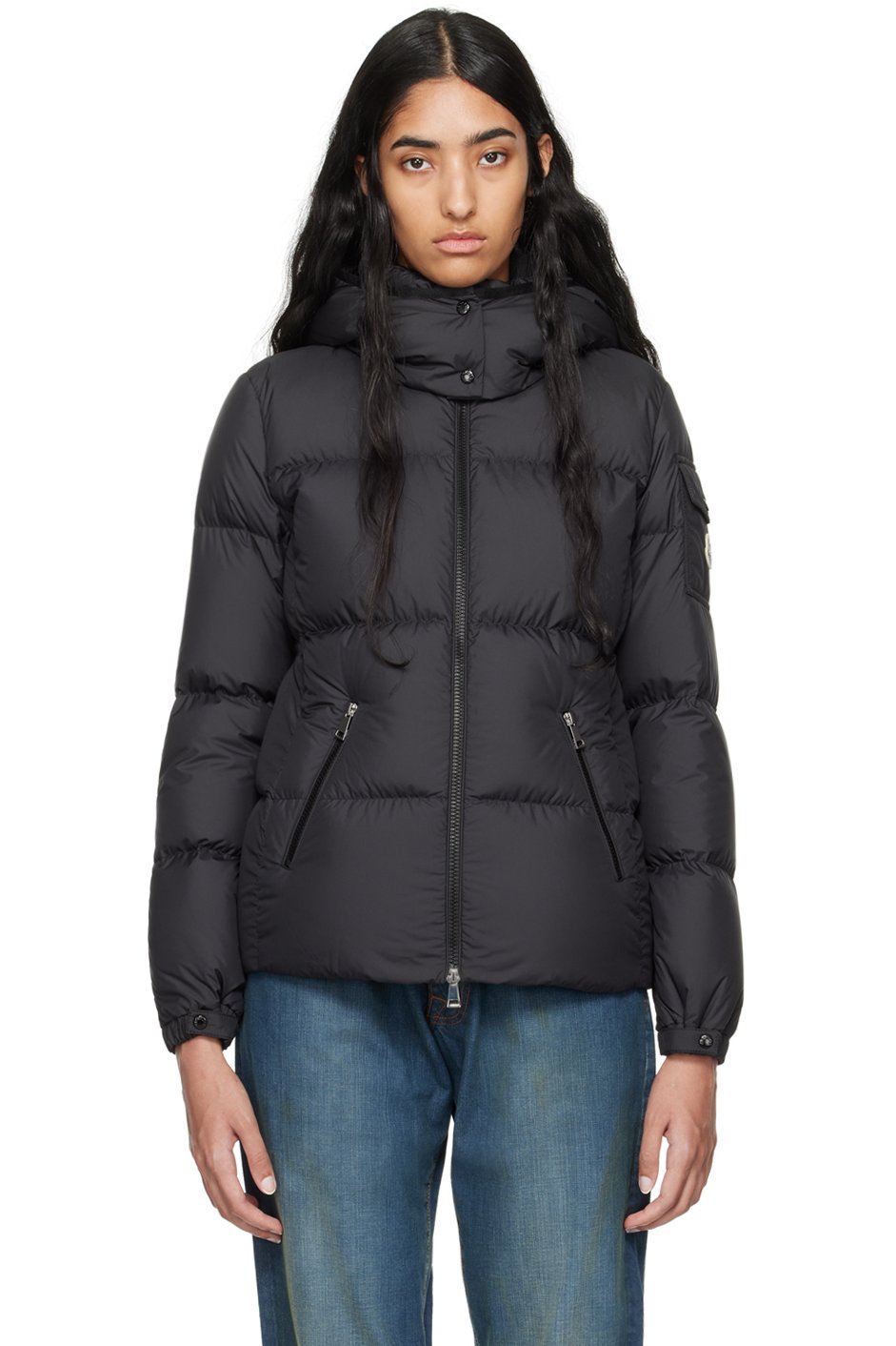 Moncler - Blouson Fourmines noir rembourré en duvet