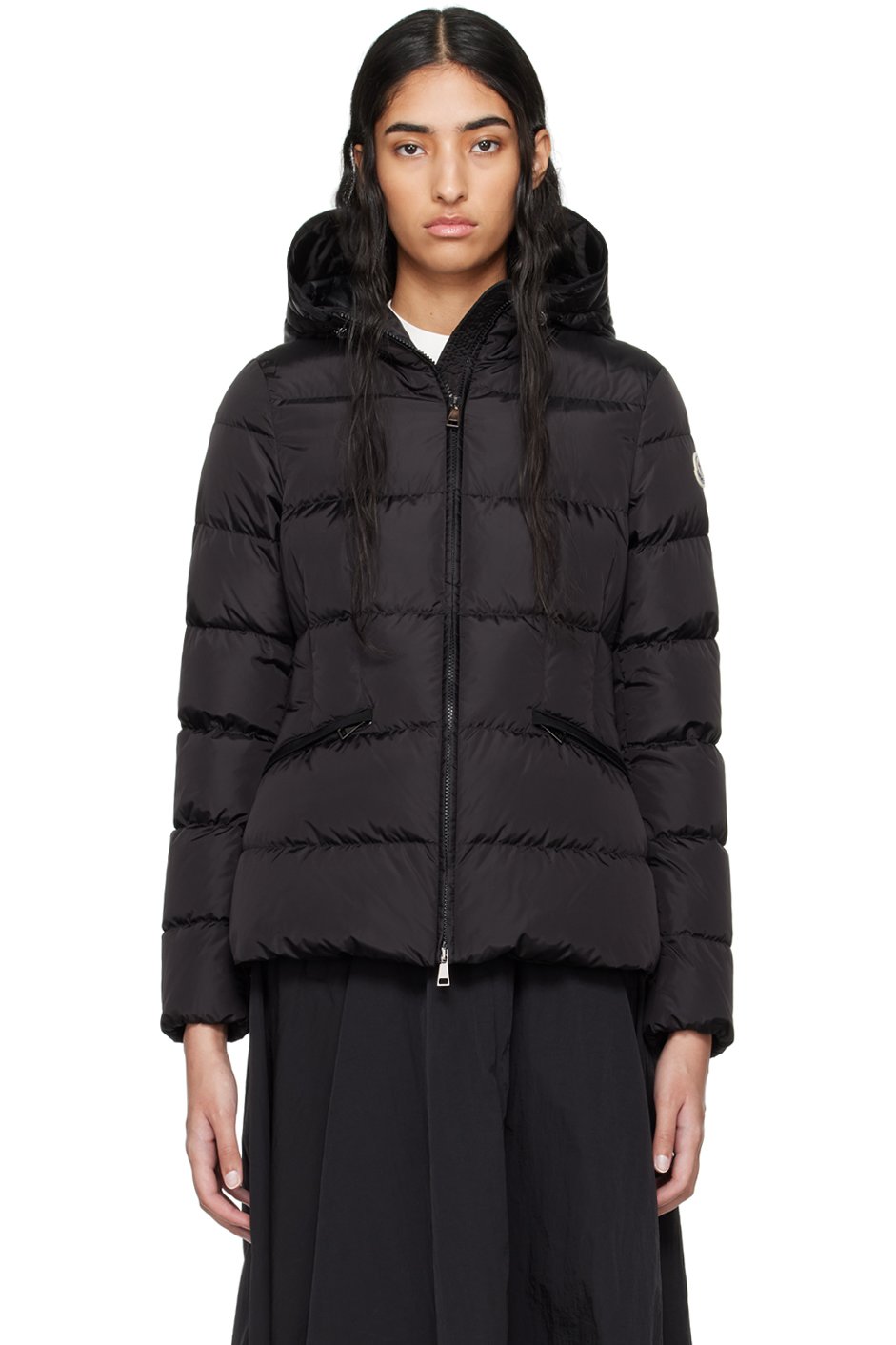 Moncler: Black Avoce Short Down Jacket | SSENSE