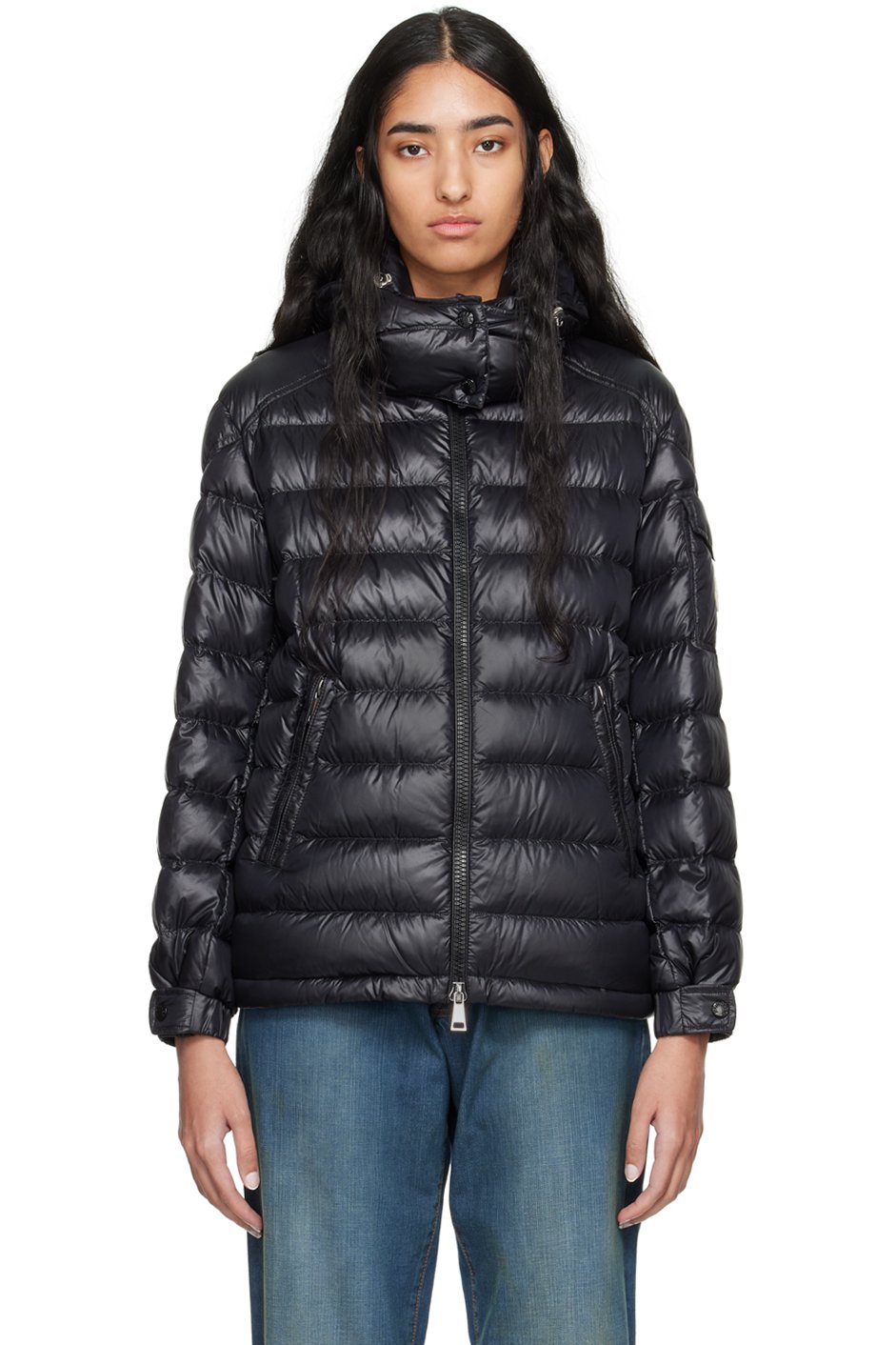Moncler - Blouson Dalles noir rembourré en duvet
