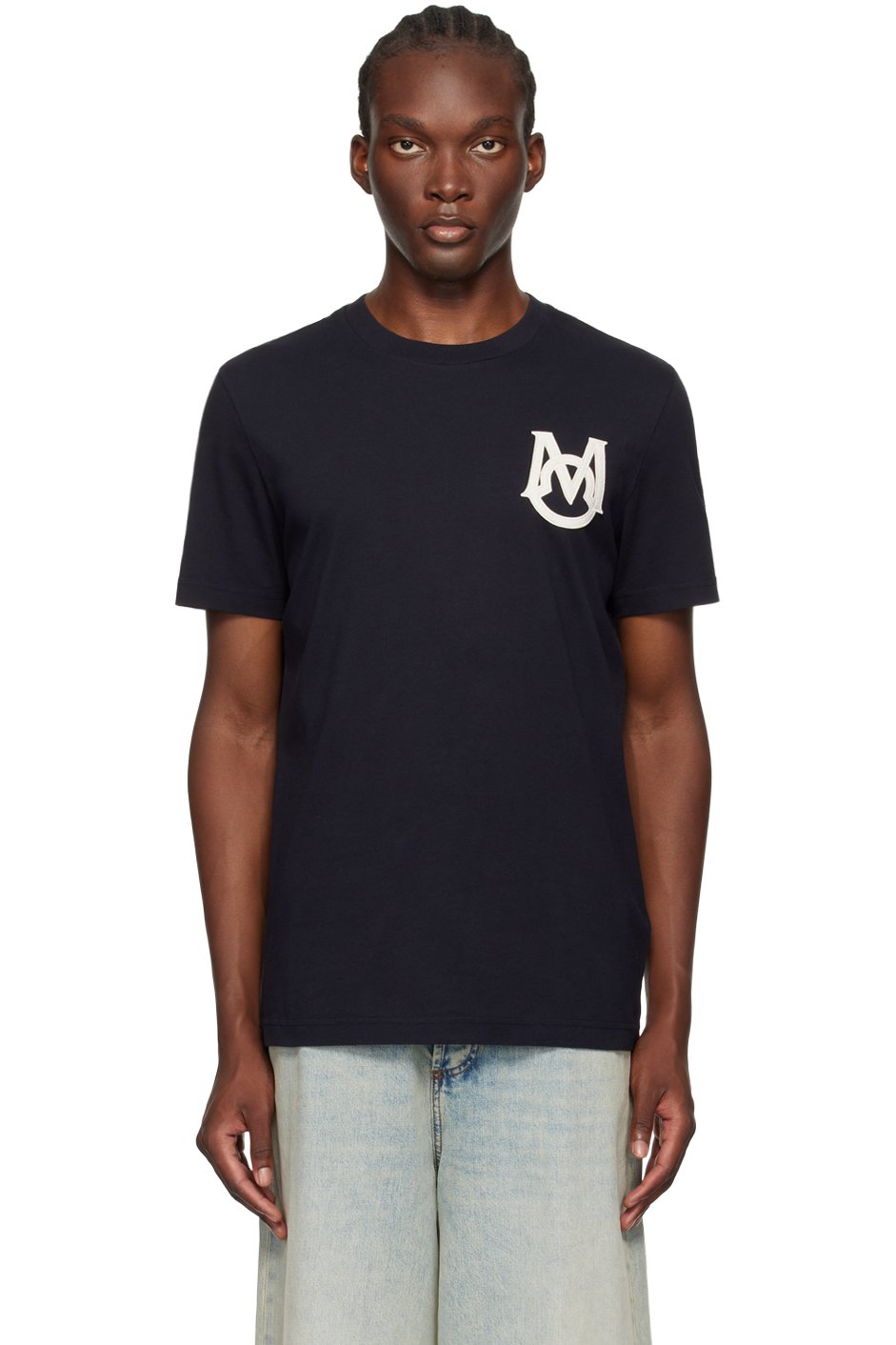 Moncler - ネイビー モノグラム Tシャツ