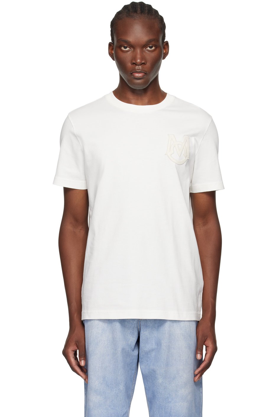 Moncler - ホワイト モノグラム Tシャツ