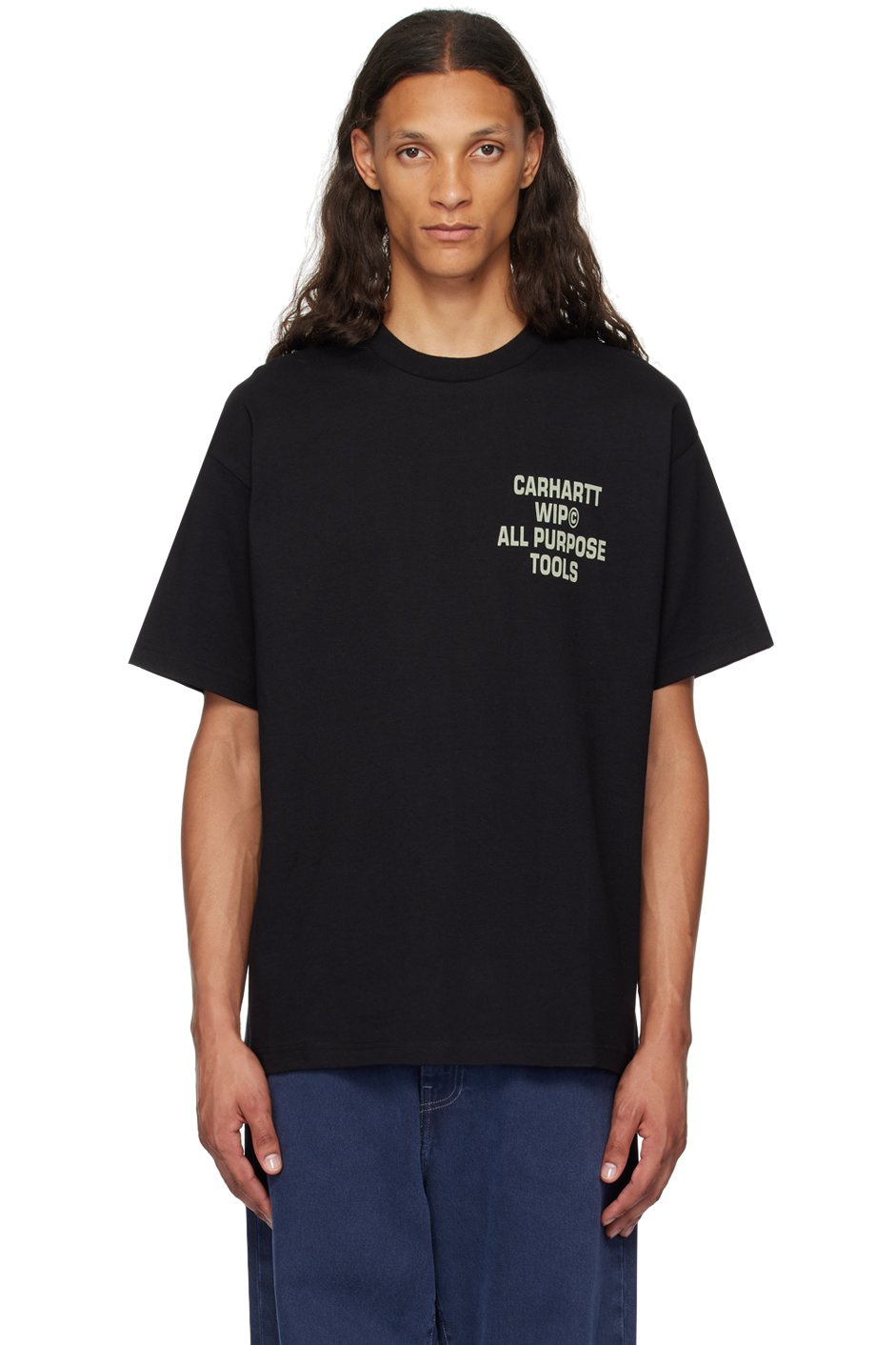 Carhartt Work In Progress - T-shirt noir à logo Cross Screw
