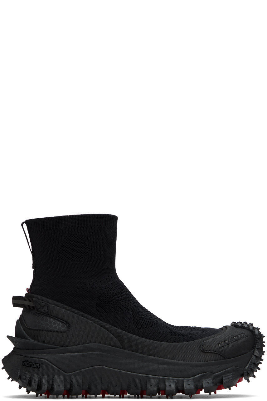 Moncler - Black Trailgrip Knit High Top Sneakers