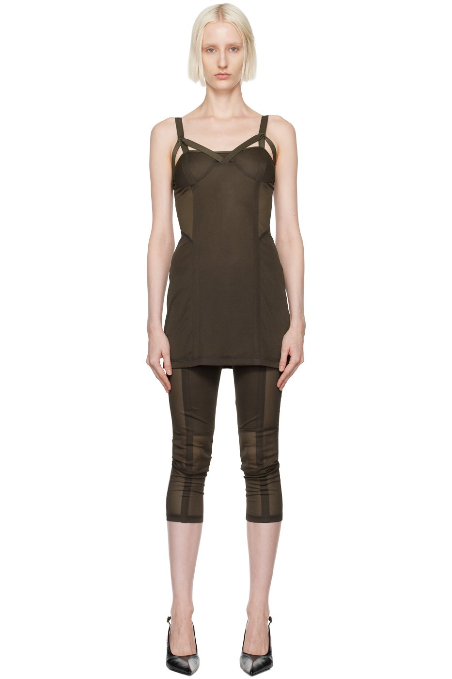 KNWLS - Robe courte Grace brune