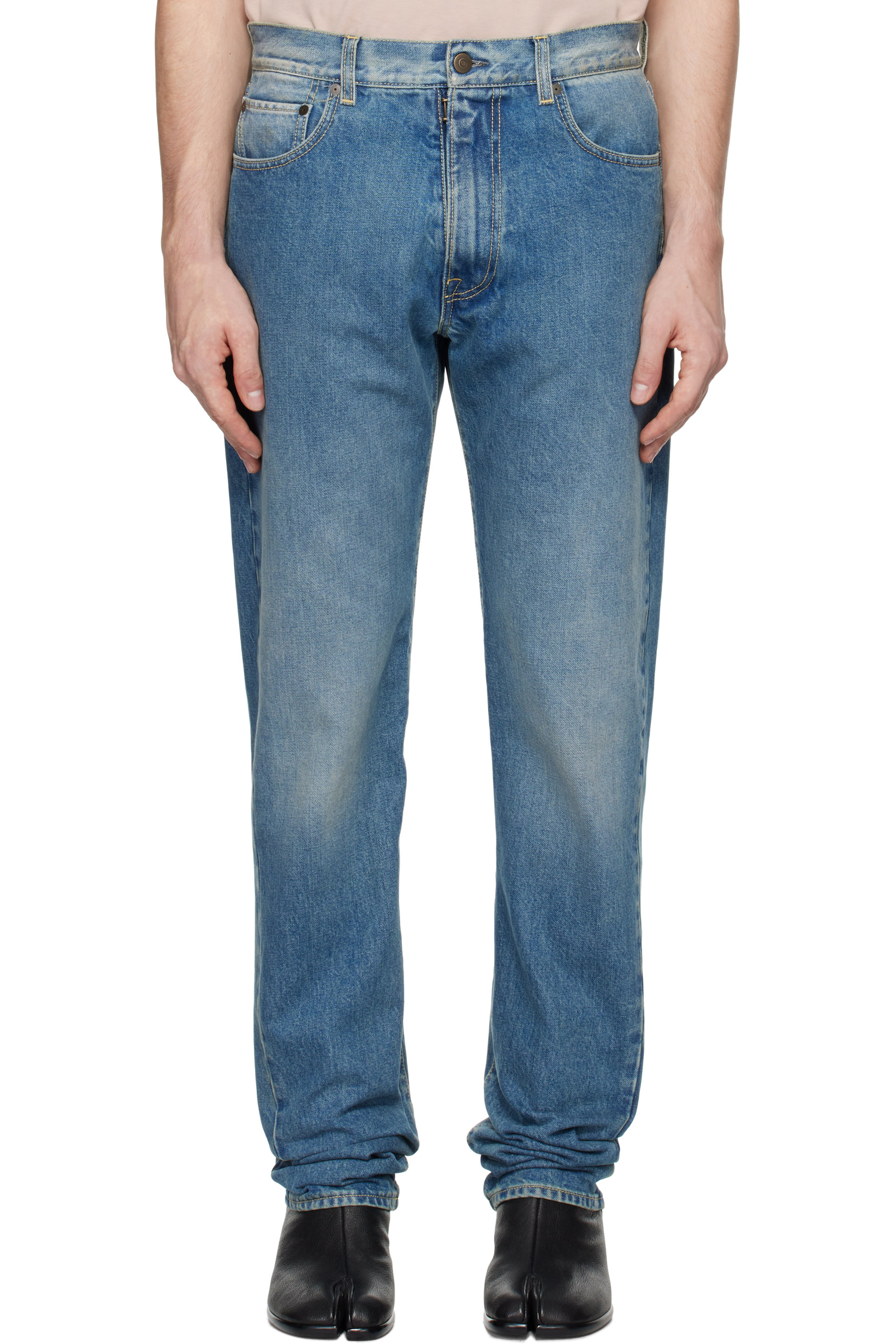 Maison Margiela - Blue Turn-Up Jeans