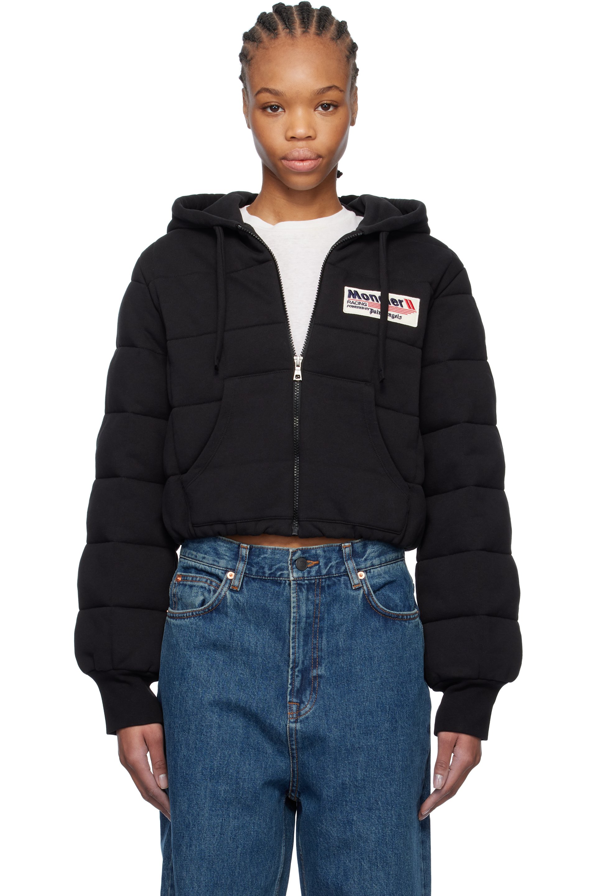 Moncler Genius - Pull à capuche à glissière rembourré en duvet - Moncler x Palm Angels