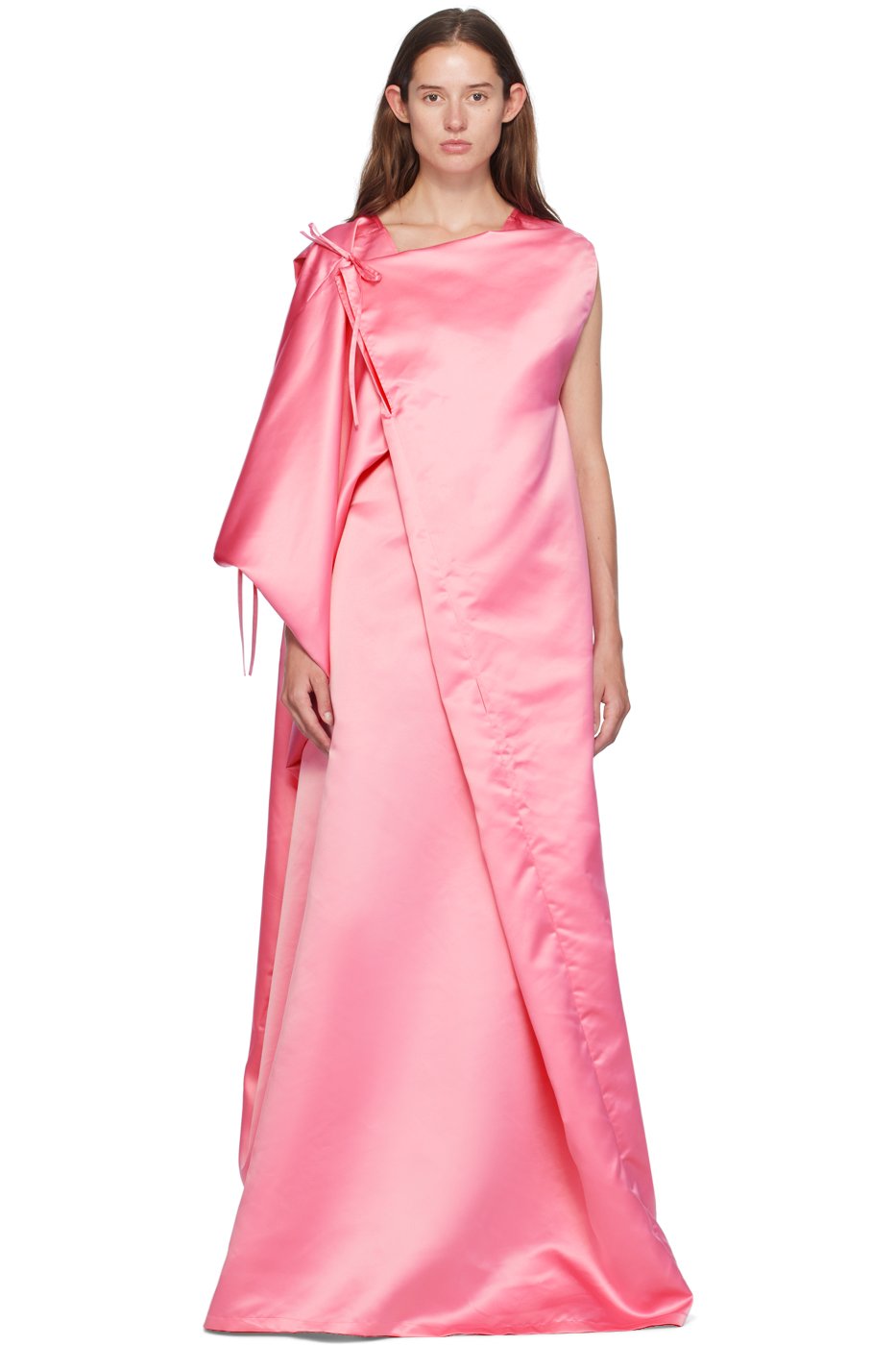 MARIE ADAM-LEENAERDT - Robe longue de style cafetan rose