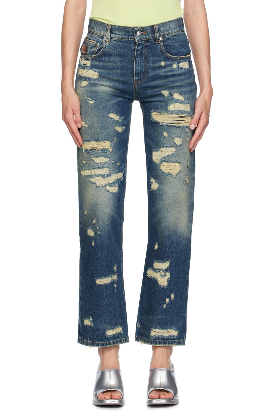 Marc Jacobs - Jean indigo à déchirures