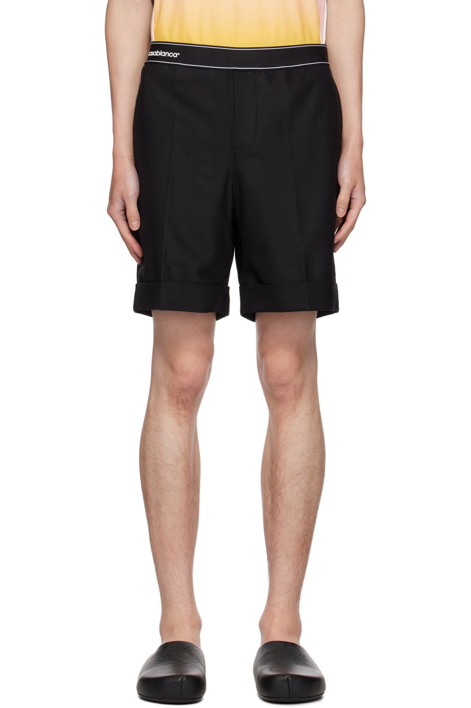 Casablanca - Short de sport façon tailleur noir