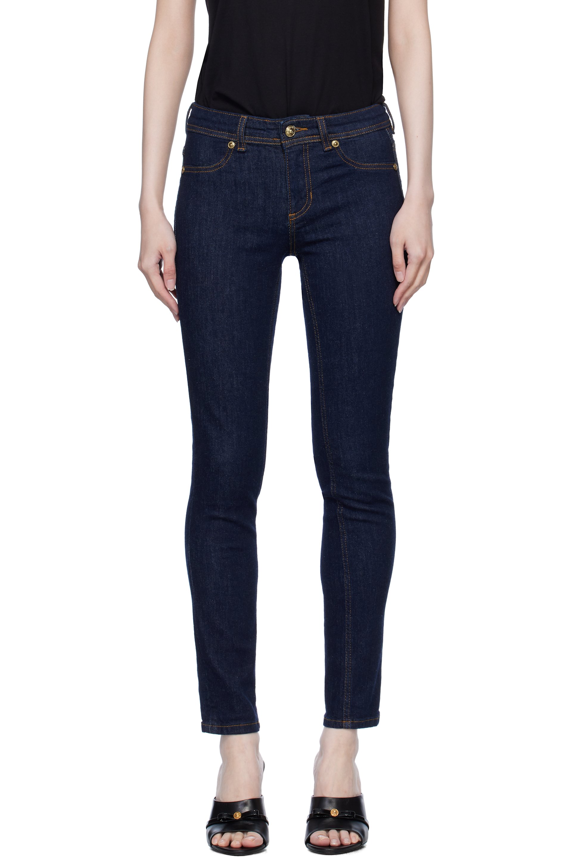 Versace Jeans Couture - Jean bleu marine à cinq poches