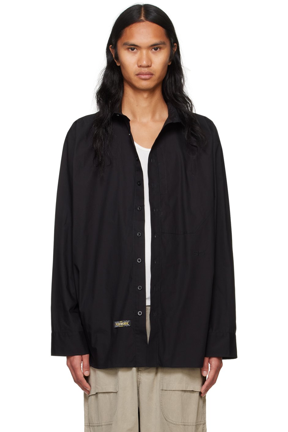 SPENCER BADU - Black Layered Shirt