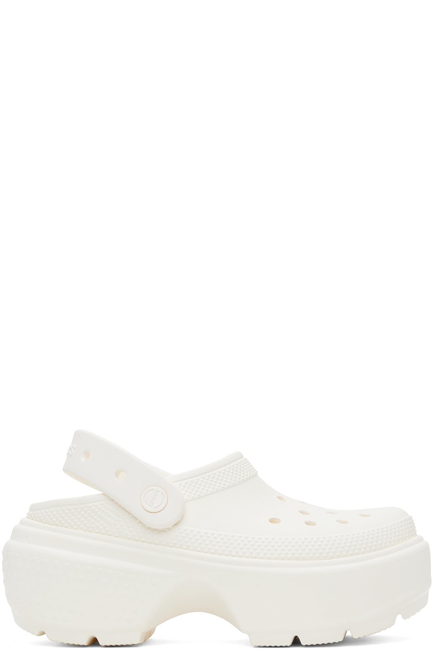 Crocs - White Stomp Clogs