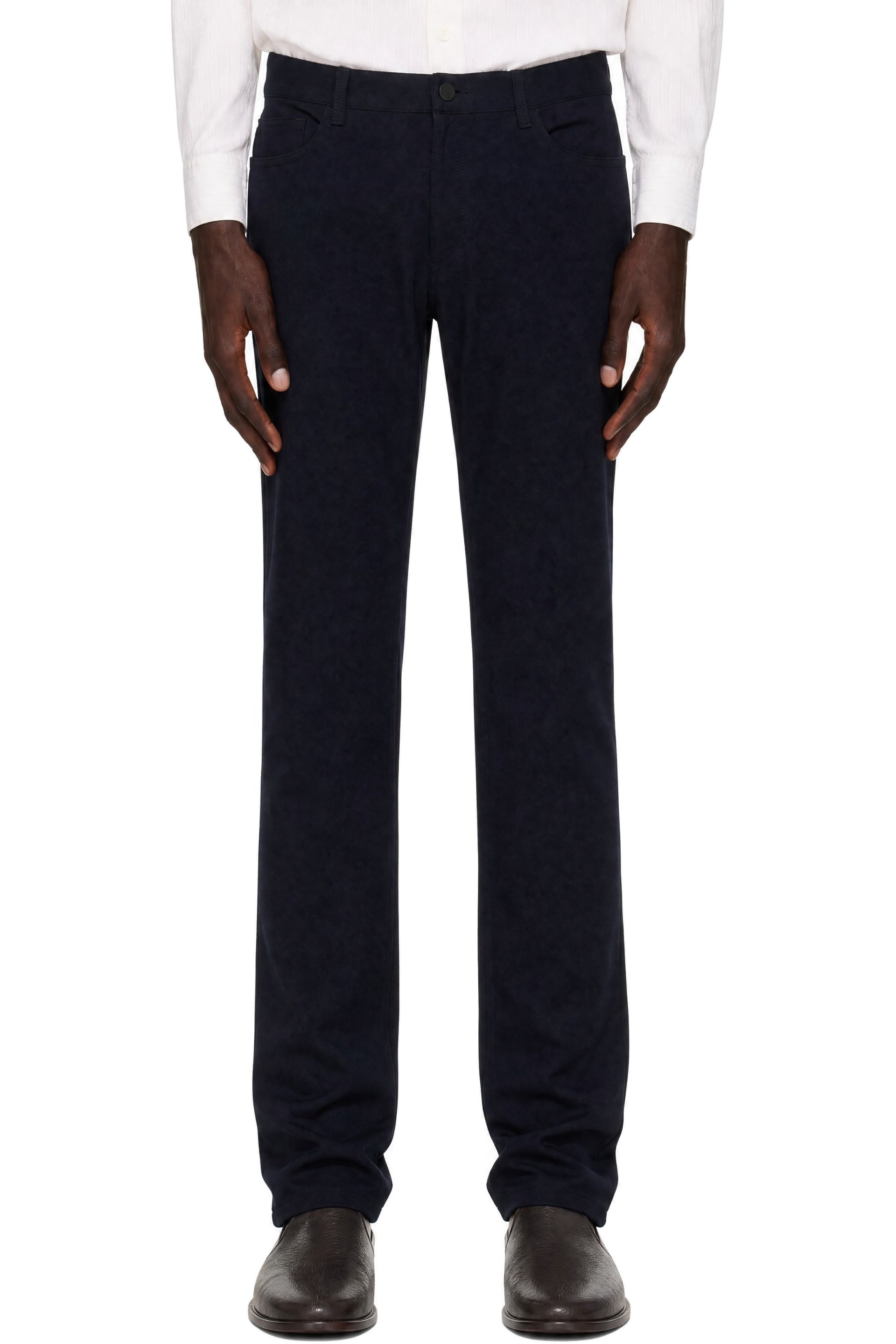 Theory - Navy Raffi 5-Pocket Neoteric Twill Trousers