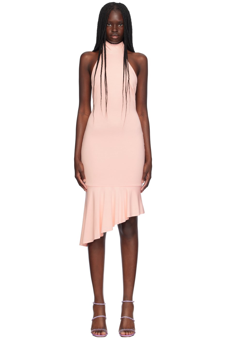 Miaou - Robe midi Karina rose