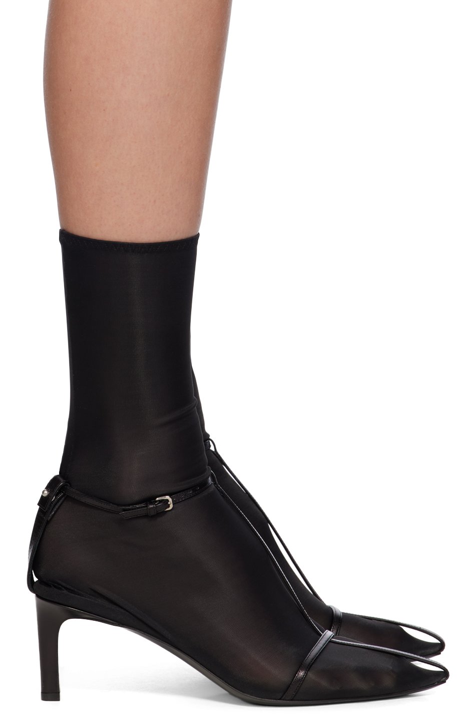 Jil Sander - Bottines à petit talon noires