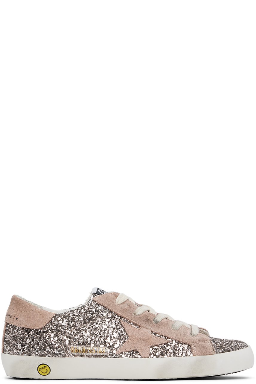 Golden Goose - Kids Silver & Pink Super-Star Classic Sneakers
