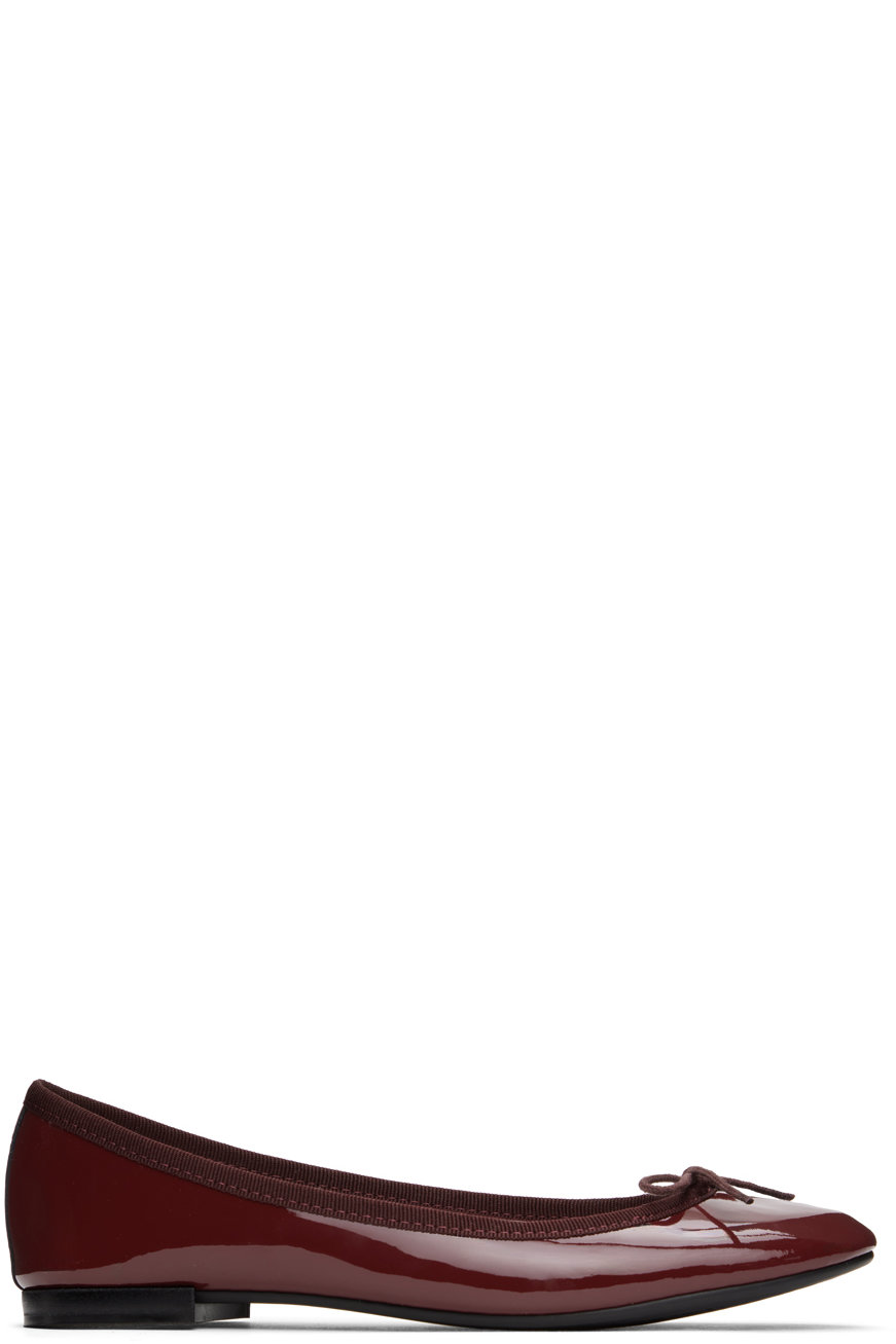 Repetto - SSENSE Exclusive Burgundy Cendrillon Ballerina Flats