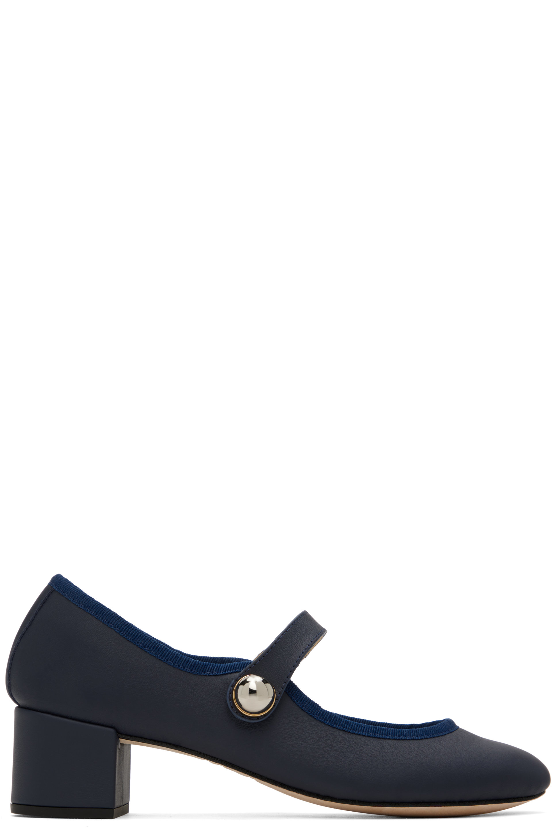 Repetto - Navy Fabienne Mary Jane Heels