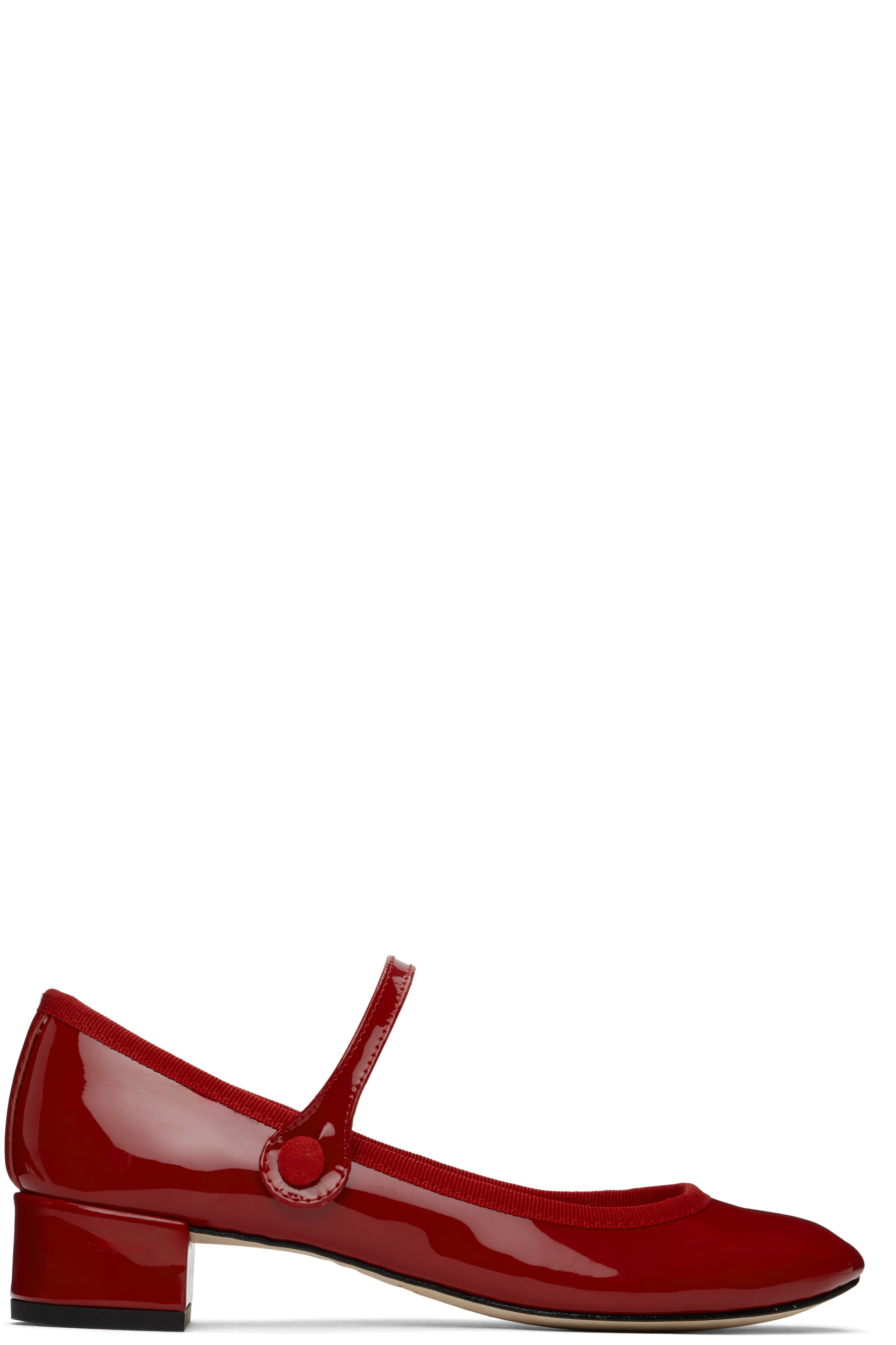 Repetto - Red Rose Mary Jane Heels