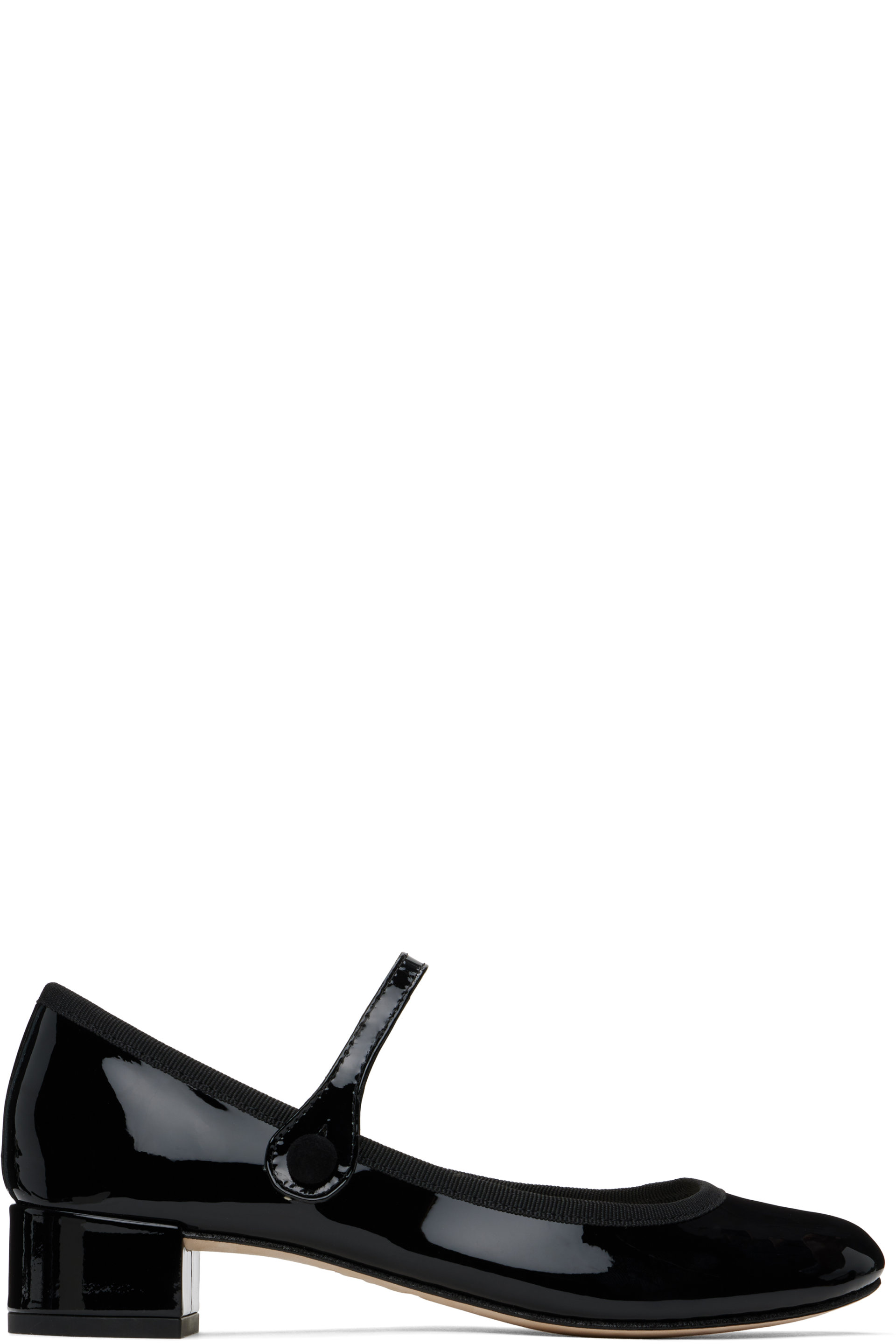 Repetto - Black Rose Mary Jane Heels