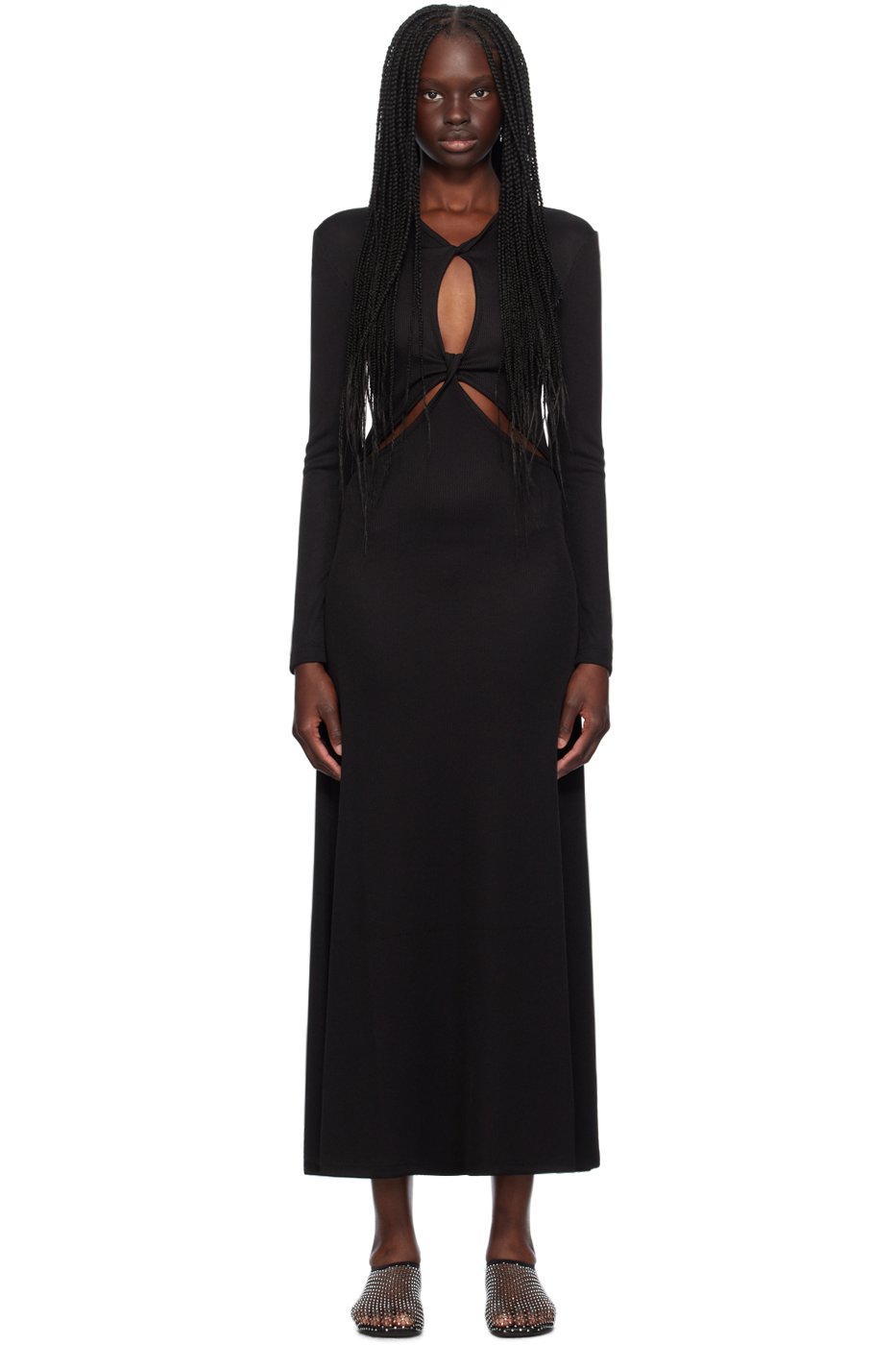 dissh long white dress GABBY WHITE OVERSIZED COTTON MIDI DRESS main image 1
