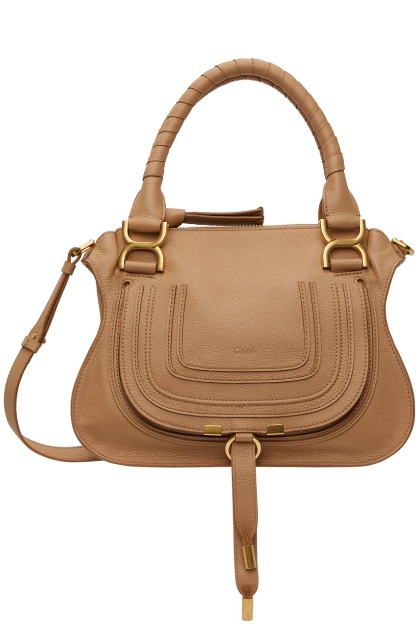 Chloé - Petit sac brun clair à ornements Marcie