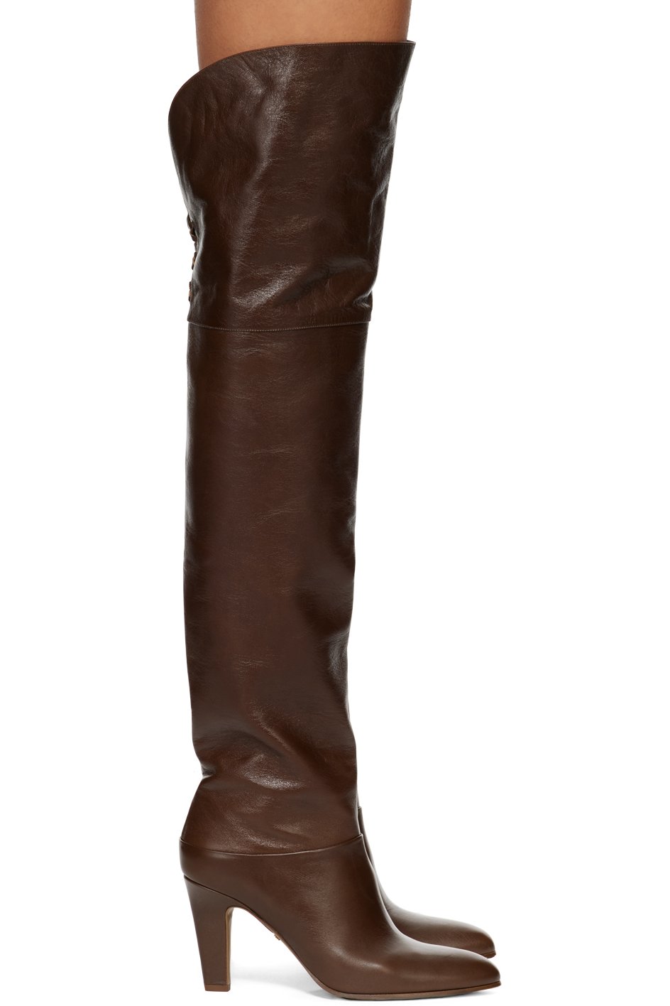 Chloé - Bottes cuissardes Eve brunes